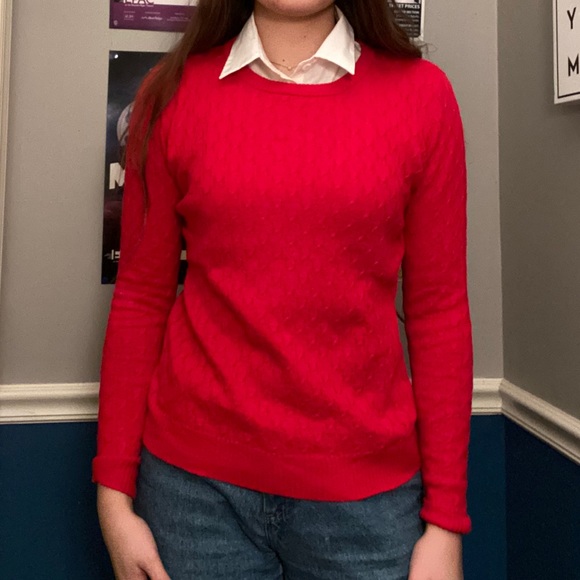 Red Basic Sweater - Picture 2 of 3